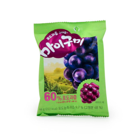Марм. конфеты со вкусом винограда (Orion) 66г от компании "Кореал - Настоящая Корея"