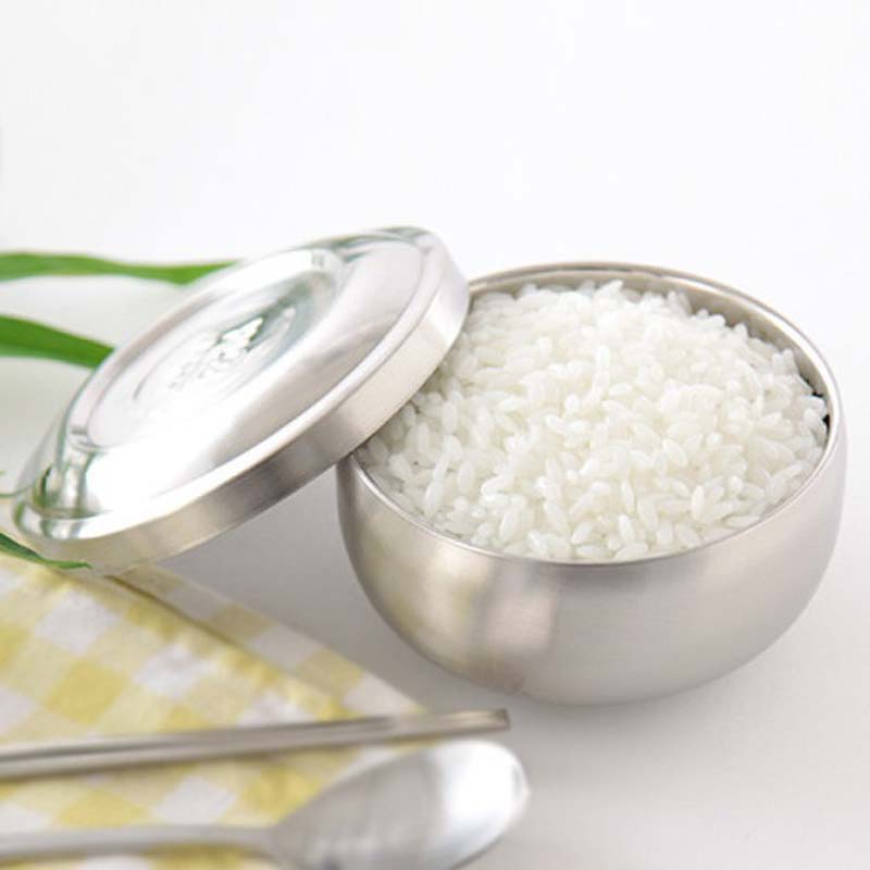 Традиционная чаша для подачи риса с крышкой Livingqueen-mat (Ливингквин матовый) 300 мл от компании "Кореал - Настоящая Корея"