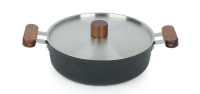 Кастрюля Oslo 3 л. IH 24 см низкая для индукционных плит с крышкой от официального дистрибьютора "Кореал - Настоящая Корея"