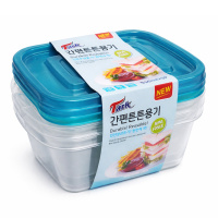 Набор пластиковых контейнеров BPA FREE BS-013 750 мл. х 3 шт. размер 170*115*75 мм. от компании "Кореал - Настоящая Корея"