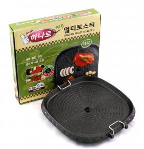 Жаровня Hanaro Square Platinum с равномерным нагревом для газовой плиты от компании "Кореал - Настоящая Корея"