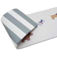 Двухсторонний ПВХ коврик для кухни и ванной puppy+stripe L 120*44*1.4 от компании "Кореал - Настоящая Корея"