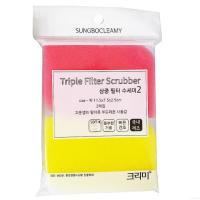 Губка для мытья посуды SUNGBOCLEAMY Triple Filter Scrubber №098 (2 шт.) от официального дистрибьютора "Кореал - Настоящая Корея"