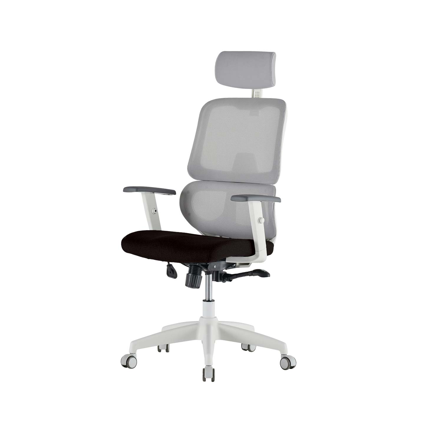 Стул ортопедический бело-чёрный D100 A2 D1HW36A-2  от компании "Кореал - Настоящая Корея"