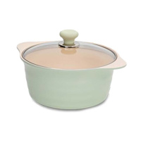 Кастрюля с крышкой 24 см (4,6 л.) HERB IH для индукционных плит керамическое покрытие от официального дистрибьютора "Кореал - Настоящая Корея"