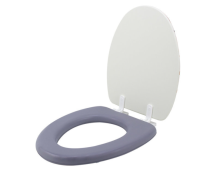 Мягкое сиденье для унитаза  CHLOE-O (серый) от компании "Кореал - Настоящая Корея"