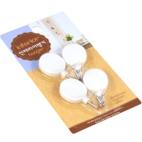 Крючки овальные самоклеящиеся на термоклее 28*55 мм. 4 шт. от компании "Кореал - Настоящая Корея" являющейся официальным дистрибьютором в России  Крючки овальные самоклеящиеся на термоклее 28*55 мм. 4 шт. от компании "Кореал - Настоящая Корея"