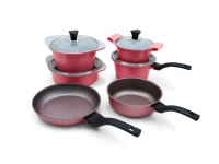 Набор посуды Ecoramic с каменным покрытием (розовый) от компании "Кореал - Настоящая Корея"