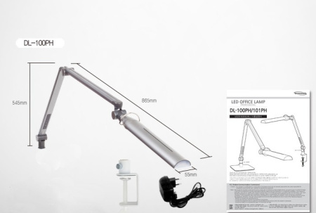 Профессиональный светодиодный светильник на струбцине Diasonic DL-100PH (белый)_ от компании "Кореал - Настоящая Корея"