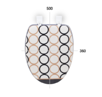 Мягкое сиденье для унитаза  CHLOE-O (серый) от компании "Кореал - Настоящая Корея"