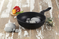 Сковорода Dreamchef IH 28 см вок с мраморным антипригарным покрытием без крышки от компании "Кореал - Настоящая Корея"