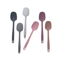 Силиконовая ложка поварская KF Pastel square (серый) от компании "Кореал - Настоящая Корея"