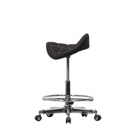 Стул седло с подставкой для ног Saddle 300 (черный) от компании "Кореал - Настоящая Корея"